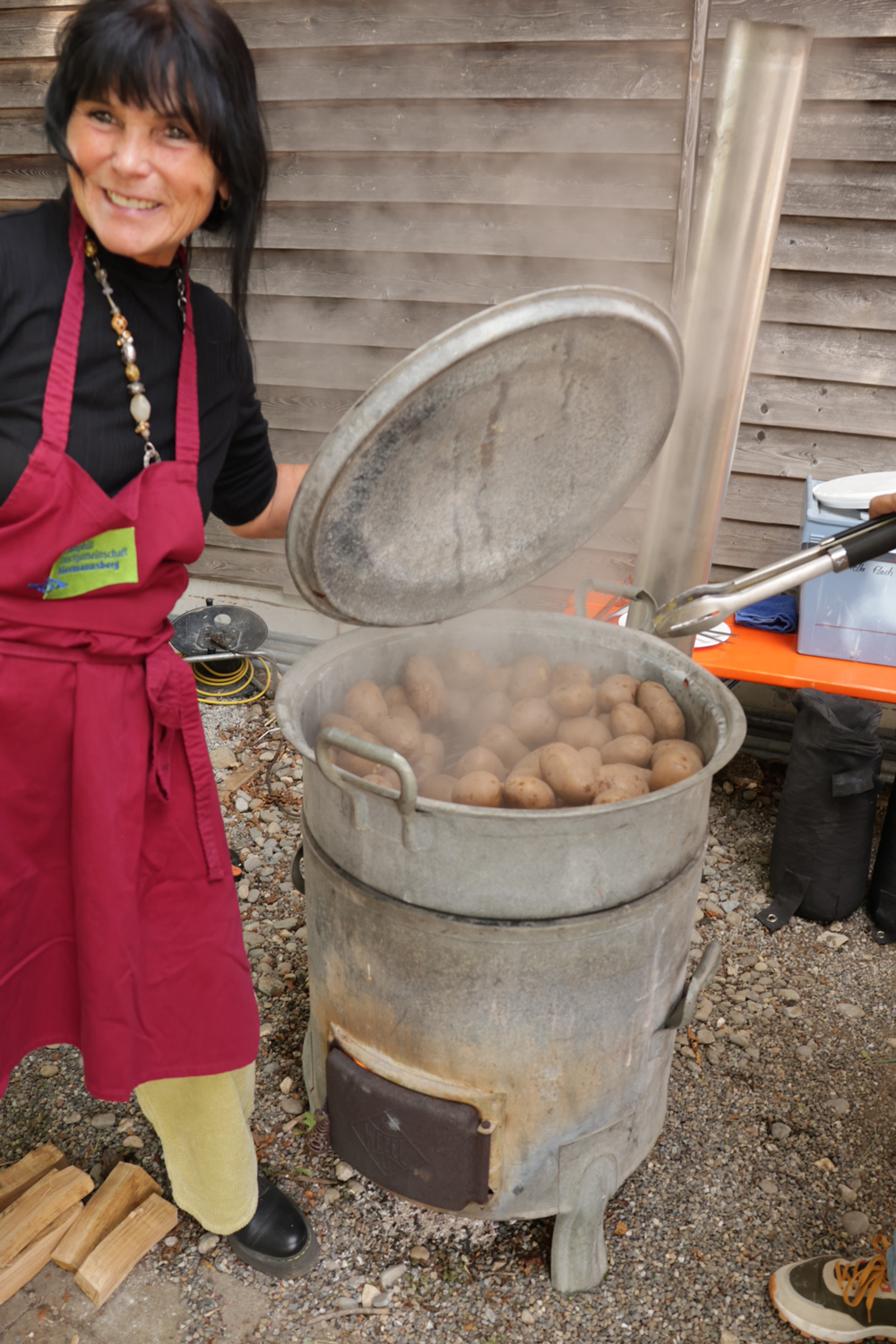Kartoffeln im Kartoffeldämpfer